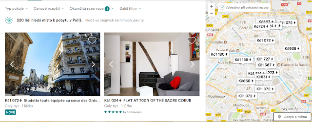 Nabídka ubytování Airbnb